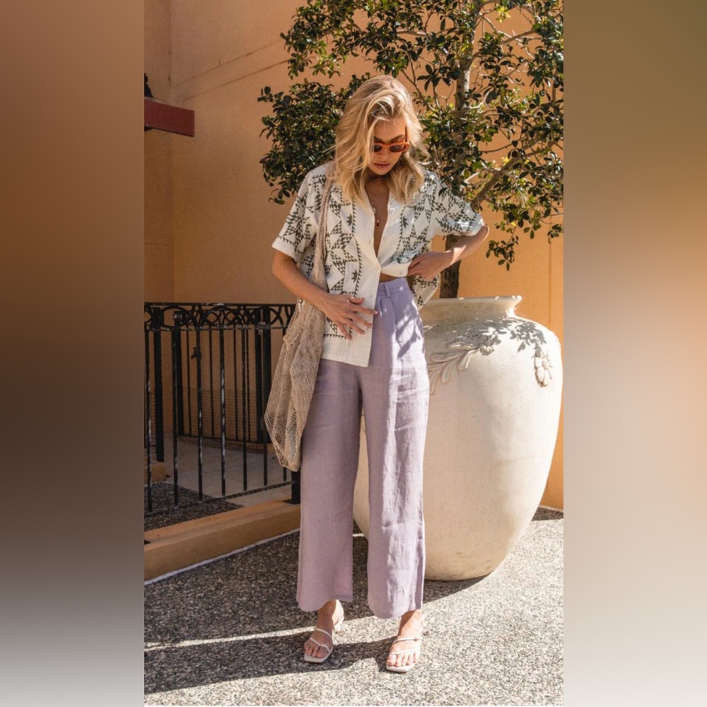 VRG GRL Keeping Cool Linen Pants // Lilac